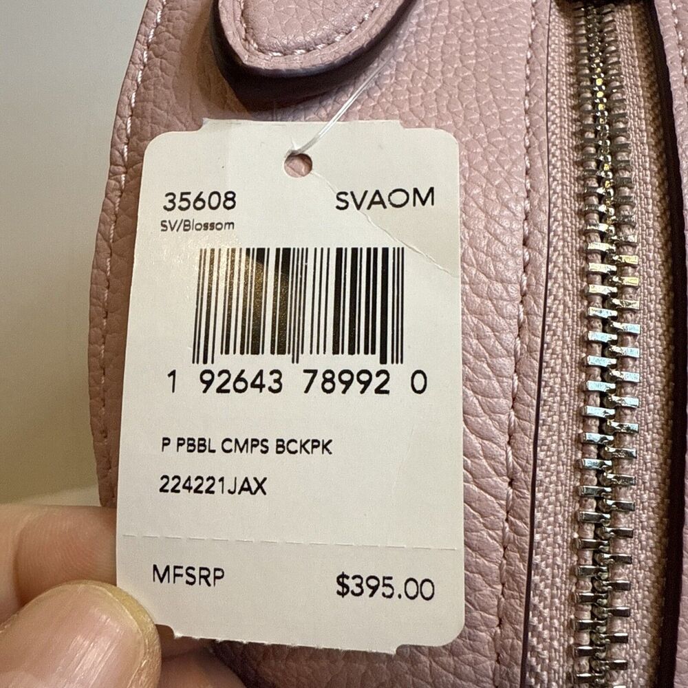 Coach Campus SV/blossom Pebble Leather Backpack New With Tag - Picture 4 of 13